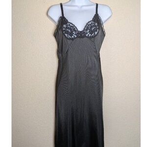 Elegant Black Lace Slip Dress